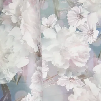 Tegatex Látka závěsovina metráž - Velký bílý květ