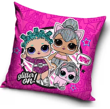 Bytový textil Povlak na polštářek L.O.L. Surprise Glitter On 40x40 cm
