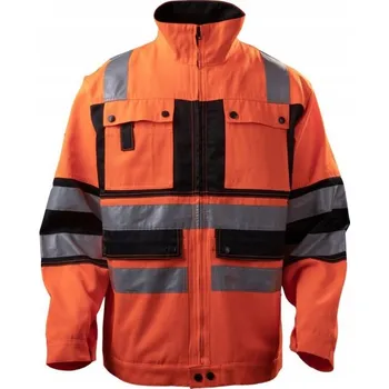 pracovní bunda Výstražná pracovní bunda oranžovo-černá, velikost L