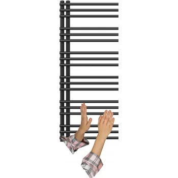 Radiátor Koupelnový radiátor vodní Granitan 494 W 50 x 120 mm černý