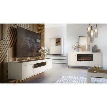 Obývací pokoj Nábytek do obývacího pokoje Nivorta IV, Osvětlení: bez osvětlení, Barva: kašmír / kašmír + dub whisky MIRJAN 5903211355240