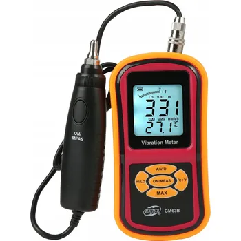 DIGITÁLNÍ VIBROMĚR MĚŘIČ VIBRACÍ KONTROLA CHVĚNÍ EXTERNÍ SONDA 199.9 m/s