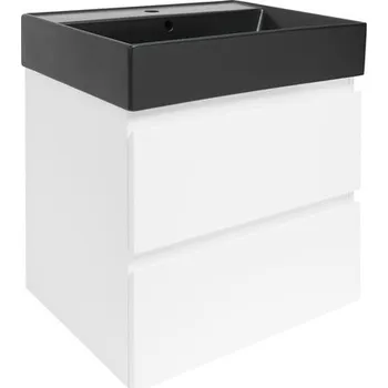 Koupelnový nábytek Koupelnová skříňka s umyvadlem SAT B-Way 59x50x45 cm bílá lesk BWAY260WU2BB