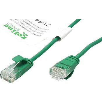 Síťový kabel ROLINE GREEN UTP patchkabel kat. 6a, tenký, LSOH, 2m, zelený - 21.44.3935