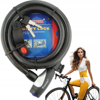 Zámek na kolo Zámek na kolo Tonyon Lanko 180 cm Klíč Bezpečný 2024 smoked