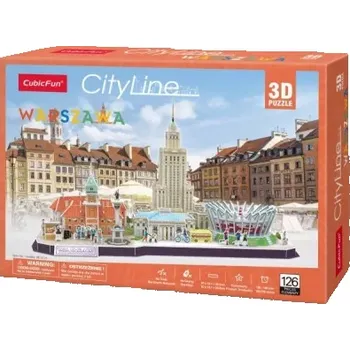 Puzzle 3D puzzle CityLine panorama Varšava 159 dílků
