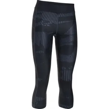 Dámské kalhoty KALHOTY UNDER ARMOUR HEATGEAR PRINTGRAP CAPRI PANT DÁMSKÉ ČERNÉ M