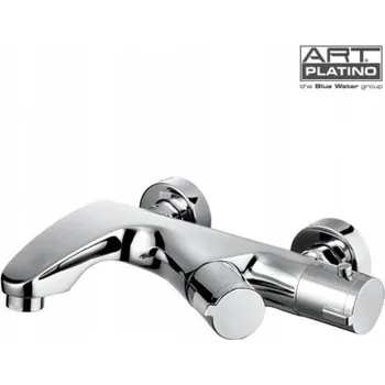 Vodovodní baterie Dvouuchytová nástěnná vanová a sprchová baterie Art Platino TERM stříbrná