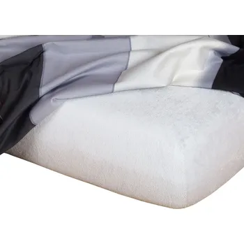 Prostěradlo Froté prostěradlo stříbrná 180x200x20 cm