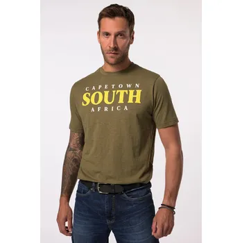 JP1880, Plus size Tričko JP1880, krátké rukávy, potisk na hrudi, do 8XL pro plnoštíhlé nadměrná velikost, 834900430-1907, zelený, 8XL, Plus size oblečení, Oblečení pro vysoké muže, Nadměrné velikosti, Oblečení pro plnoštíhlé.