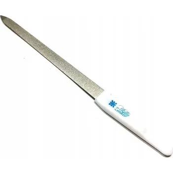 Pilník bílý safírový kovový pilník na nehty 20 cm