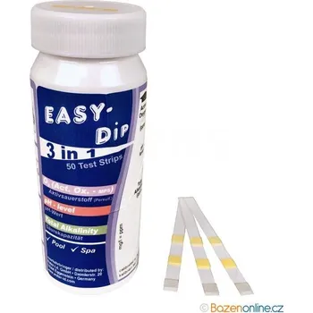 bazénový tester Proužkový tester Easy-Dip 3v1 na kyslík, pH a alkalinitu