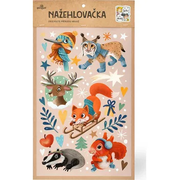 Textilní nažehlovací páska Lesní svět Nažehlovačka L 032 - Zimní mix