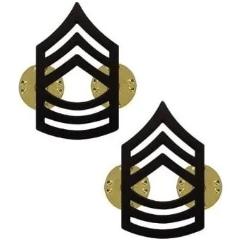 ARMÁDNÍ ORIGINÁL US ARMY Odznak US hodnost nadrotmistr Master Sergeant (MSG) 2 kusy černý