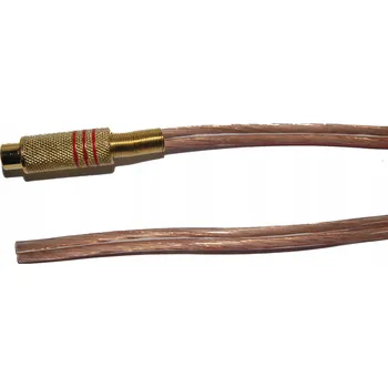 Audio kabel Reproduktorový kabel RCA / 0, kabel 2x2,5mm, transparentní měď (Cu), 4m
