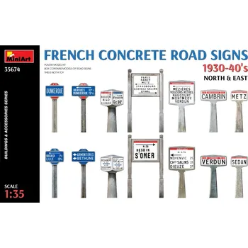 Plastikový model 1/35 French Concrete Road Signs 1930-40's (N & E)