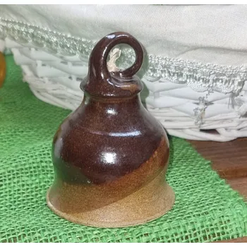 Keramická zvoneček - hnědý