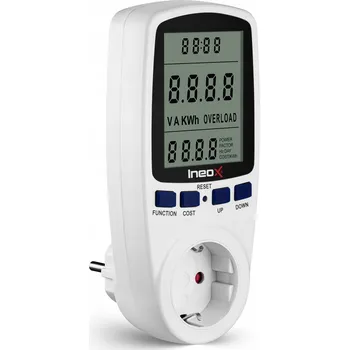 Wattmetr Měřič Spotřeby Elektrické Energie Ampérmetr Voltmetr Ineox LE-03