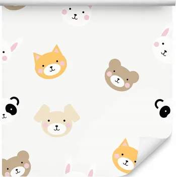Fototapeta Tapeta do dětského pokoje se zvířátky, medvídky a kočkami