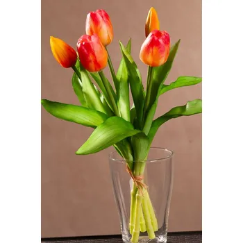 umělá květina Paramit Umělé tulipány v kytici oranžové 30 cm - 5 ks