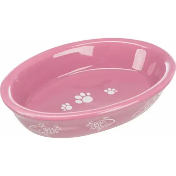 Miska pro psa Trixie Keramická miska oválná, různobarevná 0,2 l / 15x10 cm Barva: růžová