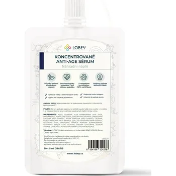 Pleťové sérum LOBEY® Classic Náhradní náplň Koncentrované Anti-age sérum 30 ml + 5 ml GRATIS