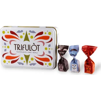 Čokoláda Itálie - TARTUFLANGHE TRIFULOT čokoládový lanýž mix v plechové krabičce 108g