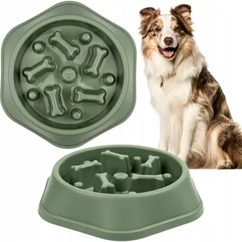 Miska pro psa Jedna plastová miska PAGMIL zelená 0,6 l