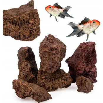 Dekorace do akvária Kámen do akvária Lávový kámen sopečného původu hnědý 1 kg