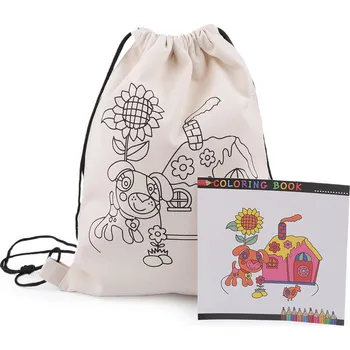 Bavlněný pytlík / vak na přezůvky k domalování 27x35 cm