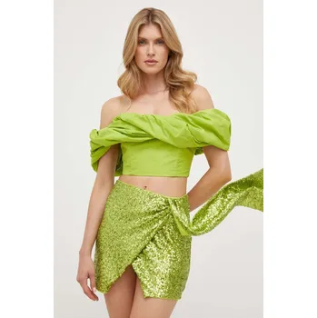 Top Pinko dámský, zelená barva, španělský výstřih 101709.Y3LE 71X, vel. 40