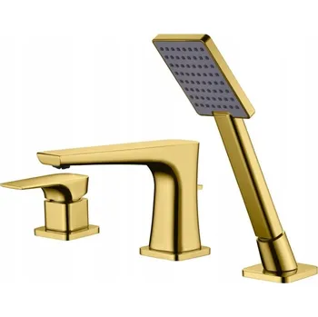 Vodovodní baterie Jednopáková vanová a sprchová baterie na okraj vany Blue Water Monaco zlatá