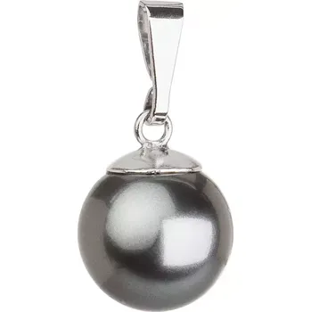 Přívěsek Stříbrný přívěsek s šedou Swarovski kulatou perlou 34150.3