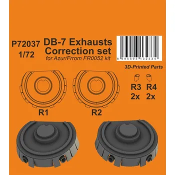 Plastikový model 1/72 DB-7 Exhausts - Correction Set (AZUR/FRROM)