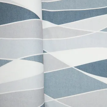 Tegatex Látka závěsovina metráž - Šedomodré vlnění