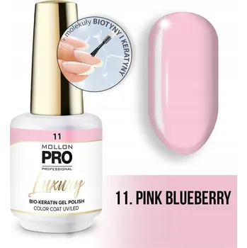 Přípravek na nehty 11. PINK BLUEBERRY - Profesionální hybridní lak s konzistencí UV gelu/