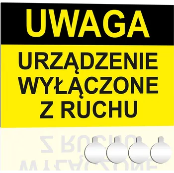 PVC tabulka POZOR - ZAŘÍZENÍ MIMO PROVOZ 30x20 UV tisk + samolepky
