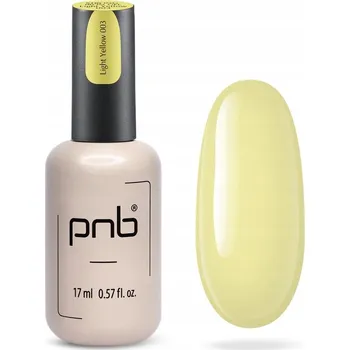Lak na nehty Stavební gel na nehty PNB UV/LED Strong Iron Gel 003 Světle Žlutý 17 ml