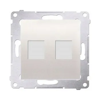 Elektrická zásuvka Internetová a telefonní zásuvka nástěnná Kontakt-simon béžová