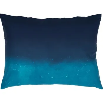 Polštář SCANquilt povlak SATÉN PLUS waves modrá 50 x 70 cm