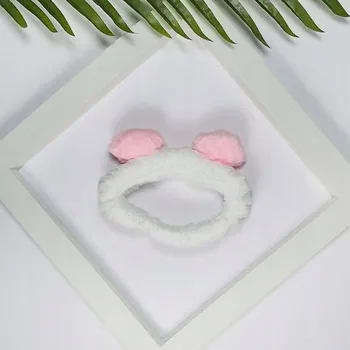 Čelenka Kosmetická čelenka do vlasů s oušky Yeye růžová