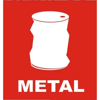Odpadkový koš Nálepka na koš na tříděný odpad - Kov RG4 - 16,5 x 17,5 cm