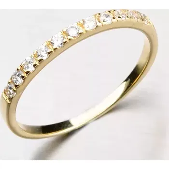 Prsten Dámský prsten žluté zlato 585 zirkon DZ1670-ZL velikost 50