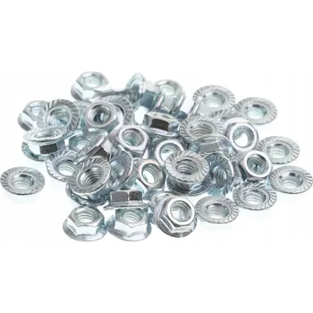 Matice Přírubová matice M6 POZINK 50 kusů POZINKOVANÁ