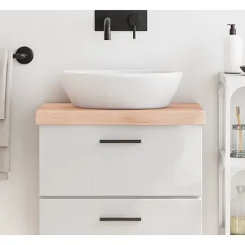 Deska pod umyvadlo vidaXL Koupelnová deska 60x40x (2-6) cm ošetřený masiv [3156106] Barva: Přírodní