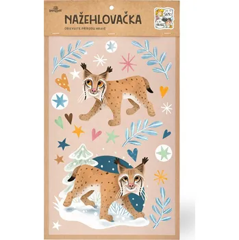 Textilní nažehlovací páska Lesní svět Nažehlovačka L 034 - Zimní rys