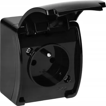 Elektrická zásuvka Elektrická Zásuvka hermetická Orno černá