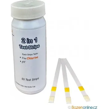 Bazénová chemie Proužkový tester 2v1 na pH a chlor