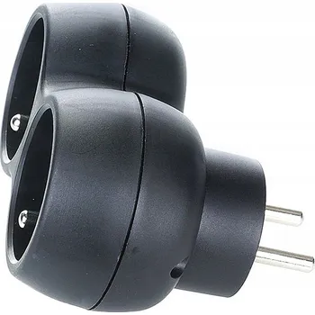 Elektrická zásuvka Elektrická Zásuvka rozbočka Rum-Lux černá