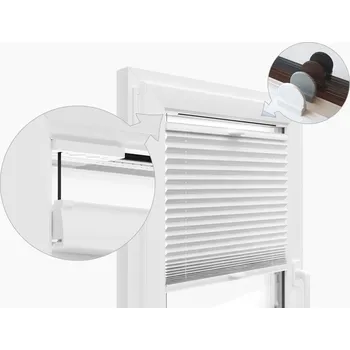 Roleta ZEBRA-SHOP PLISSÉ LUX / DOLOMIT / BÍLO-ŠEDÝ MELÍR / PD304 - INVAZE Šířka v cm: 28, INVAZE: 111 - 150